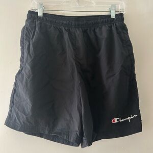 Champion Black Athletic Shorts with Elastic Waistband